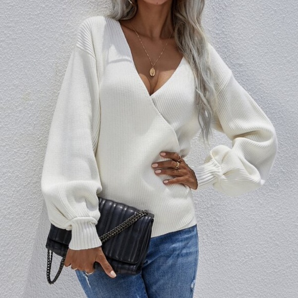 Cozy Black Off Shoulder Ribbed Knit Sweater Top - Picture 5 of 6